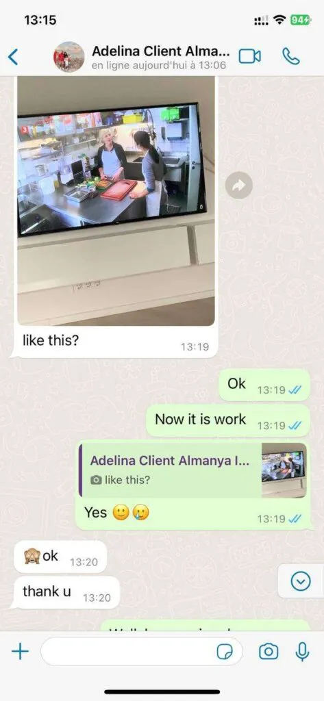 Tashan IPTV WhatsApp account activation screenshot 4